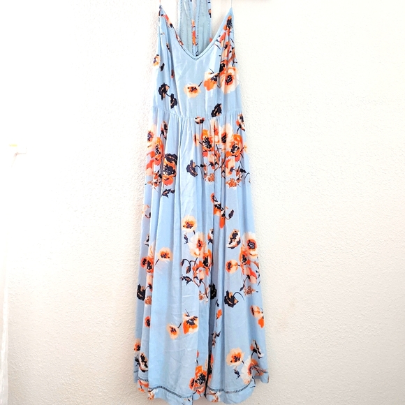 Cooperative Dresses & Skirts - Cooperative UO Blue Floral Thin Strap Maxi Dress 4